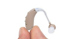 Beige Color,New Behind-The-Ear (BTE) Digital Hearing Ear Amplifier Kit by EASYUSLIFE, Rechargeable and Interchangeable, Adjustable Volume Control, Suitable for Men and Women