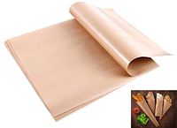 Ocharzy 200 pcs Natural Kraft Food Wrapping Paper Baking Sheet Paper Oilproof Non-Stick No Curl (200 pcs, 13x13 in)