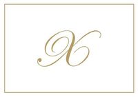 Thank You Notes Personalized Stationery Note Cards for Thank You Note Monogrammed Initial Box of 8 Gold Letter X