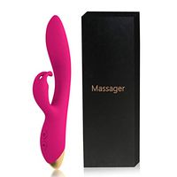 Dual Strong Motors, Powerful Massager with 9 Vibration Patterns, Portable Personal Rechargeable Massager, Handheld Waterproof Massager Therapy Back Neck Muscle Aches Sports Recovery, Quiet (Pink)