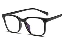 Erokku Blue Light Filter Computer/Smart Phone Glasses for Blocking UV Headache, [Anti Eye Eyestrain-Anti Blue Ray] Transparent Lens, Ultra Light Weight Frame Unisex (Men/Women)  (Matte Black)