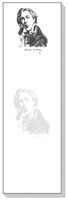 Ars Antigua Slim Writing Blocs (Notepads) • Oscar Wilde Portrait • Engraving 1882 • Two Blocs of 50 Sheets Each - Total of 100 Printed Sheets