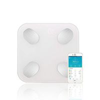 Bluetooth Body Fat Scale, Bathroom Scale, Smart BMI Wireless Digital Scale Body for Composition Analyzer Health Monitor with Fitness Apps 18 Essential Measurements 396 lbs -White