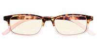 Ladies Computer Glasses Anti Blue Ray Reading Eyeglasses Women Stylish Readers(Pink) +0.5
