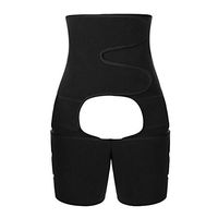 Ralukiia Neoprene Thigh Trimmer Trainer High Waist Thigh Shaper Butt Lifter Training Ultra Light Thigh Support Shapewear for Women (Black2, M)