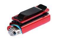 Lighter Holder with Spring Assist Tanto Knife Lighter Case (Lighter Not Included) Choose A Color!!! (Red)