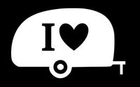 I Love Camping Vinyl Sticker | Cars Trucks Walls Laptop | 5.5 Inch Width X 3.4 Inch Height | White HGC0102