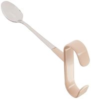 Sammons Preston Vertical Palm Self-Handle Long Teaspoon, Assistive Spoon with 90º Angle Long Handle