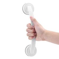 TKI-S 29 x 6.5 x 4.5 cm Bath Safety Handle Suction Cup Handrail Grab Bathroom Grip Tub Shower Bar Rail for use in Bathroom, Next to The Toilet, Near The Stairs or Beside Chairs(White)