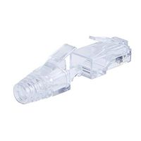 CableCreation 50-Pack Cat 6 RJ45 Plug with Hood Connector, Transparent