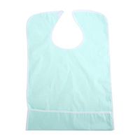 Adult Bibs,Waterproof Adult Elder Mealtime Eating Bib Reusable Clothing Protector Dining Aid(Green)