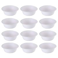 Exceart 100pcs Disposable Paper Bowls Food Serving Party Bowls Kids Painting Party Multipurpose Bowls For Party Picnic Camping BBQ 500ml