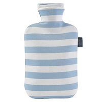 Reusable Portable Hot Water Bottle - Made of Environmentally Friendly PVC with 2L, Best for Quick Pain Relief & Comfort with Elegant Knitted Water Bottle Cover (Color : Blue)