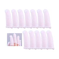 EOPER 200 Pieces Finger Protectors Guards Cotton Toe Thumb Protector Cushion Sleeves Labor Insurance Gloves Jewelry Clean Smudges Electronic Repair Painting Crafting White