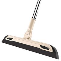 Shower Squeegee, Telescopic Shaft Floor Water Squeegee, Hangable Handle, for Windows, Bathroom, Floor, Shower, Wall, Kitchen, Bathtub, and Tile Scrubber Beige 38cm