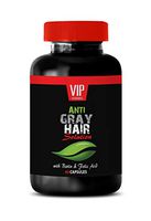 Anti Gray Hair Products for Men - Anti Gray Hair Solution - folic Acid and biotin Hair Vitamin - 1 Bottle 60 Capsules
