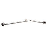 CSI Bathware BAR-HA2736-TW-125-PN L-Shaped Horizontal Angle Grab Bar, Satin Peened