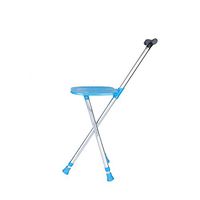 LTLHXM Walking Stick Seat Folding Stool/Chair Aid Tripod Crutch Chair Seat Elderly Portable Lightweight Walking Crutch with Non-Slip Pad Adjustable Cane for Men and Women