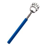 Metal Backscratcher Extendable Telescopic Back Scratcher Portable Scratching Device in Blue Color and Bear Claw