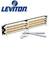 Leviton 41DBR-1F5 110 Rack Mount Kit with 100 Pr, 110 Wiring Base, Includes 20 C5 Connecting Blocks (Clips) and Port Id, Cat 5E Rated.