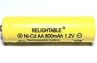 RELIGHTABLE 800mAh AA NiCd 1.2v Rechargeable Batteries Garden Solar Ni-Cd Light LED P (Pack of 12)