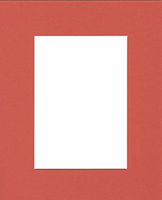 Pack of (5) 11x14 Acid Free White Core Picture Mats Cut for 8x10 Pictures in Orange