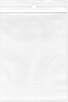Plymor Zipper Reclosable Plastic Bags, 2 Mil with Hang-Hole, 3" x 4" (Pack of 100)