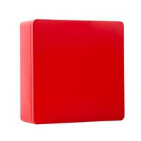 Tianhui Classic Box Rectangular Red Empty Tin Box Containers, Gift, Jewelery and Storage Tin Kit, Home Organizer (Red, Square)