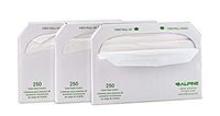 Alpine Industries Flushable Disposable Toilet Seat Covers - 250 Sheets Per Box - 3 Boxes - 750 Sheets Total