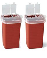 Global Sharps Container Biohazard Needle Disposal Container - 1 Quart (2)