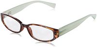 Wink Fancy Tort Face Reading Glass with Aqua Temples and Suede Case, 2.50, 0.200 Ounce