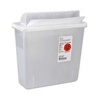 Covidien 851301 SharpSafety in Room Sharps Container with Open Lid, 5 Quart Capacity, Transparent Red (Pack of 20)