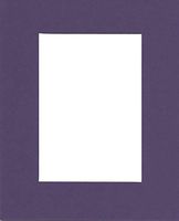 Pack of (2) 16x20 Acid Free White Core Picture Mats Cut for 11x14 Pictures in Purple