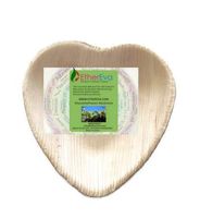 EtherEva Eco Friendly 4.5" Heart Shaped Disposable Palm Leaf Mini Bowls (100 count)