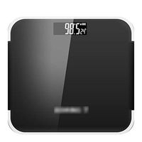Bathroom Scale,Digital Body Weight Scale,180KG/396 LB,Round Corner Design,Large LCD Backlight Display,USB Charging, Black