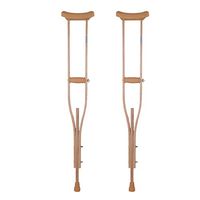 Walkers Lxn Lightweight Wooden Underarm Crutch,Telescopic Adjustable Height Non-Slip Adult 1 Pair (Size : L)