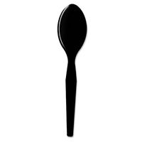 Dixie TM517 Plastic Tableware,Medium Weight,Teaspoons,1000/CT,Black