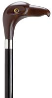 Eagle Head Glass Eye Cane Black Shaft Brown Handle  -Affordable Gift! Item #DHAR-9130400