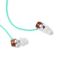 Symphonized ALN Premium Genuine Wood in-Ear Noise-isolating Headphones, Earbuds, Earphones with Mic (Turquoise)