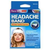 Thera-Med Cold Pack Head Ache Band. Comfortable. Convenient. Reusable. For Safe & Natural Pain Relief.