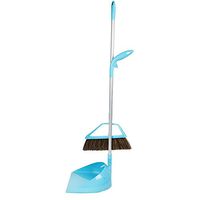 Broom and Dustpan With Long Handle Telescopic Up Rotatable Foldable Non-stick Hair Broom And Dustpan Extra Long Handle Multi-Function Non-Slip Handle Broom Set Home Kitchen Office Lobby Floor Cleaning