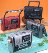 Dynamo Radio Flashlight Clock With NOAA Weather Band and LED Lamp