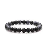 Bivei Essential Oil Bracelets, Lava Rock Stone Beads Diffuser Bracelet Gemstone Aromatherapy Bracelet(Snow Flake Obsidian)