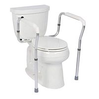 CUUYQ Bathroom Safety Frame, Toilet Safety Rails Adjustable Toilet Safety Frame Toilet Handrails Grab Bar Bathroom Toilet Handrails Fits All Toilets,A