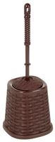 Wicker Free Standing Toilet Brush and Holder Color: Brown