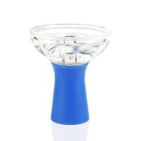 REANICE Hookah Shisha Bowl Silicone Glass Funnel Hookah Bowl for Heat Management System (Blue)