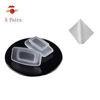 BEHLINE Rectangle Nose Pads - Soft Silicone Slide/Push-in Comfortable Nosepads for Sunglasses, Glasses, and Readers -11mm - 5 Pairs,with Cleaning Cloth