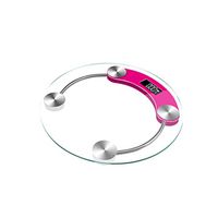 Digital Body Weight Bathroom round Scale, Step-On Technology, 400 Pounds，Precision Measurements ( Color : Pink )
