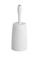 Round Free Standing Toilet Brush and Holder Color: White