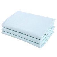 Incontinence Bed Pads, Acogedor Reusable Washable for Incontinence, Soft and Absorbent Underpad, Blue, 80 x 90cm Pack of 3Pcs